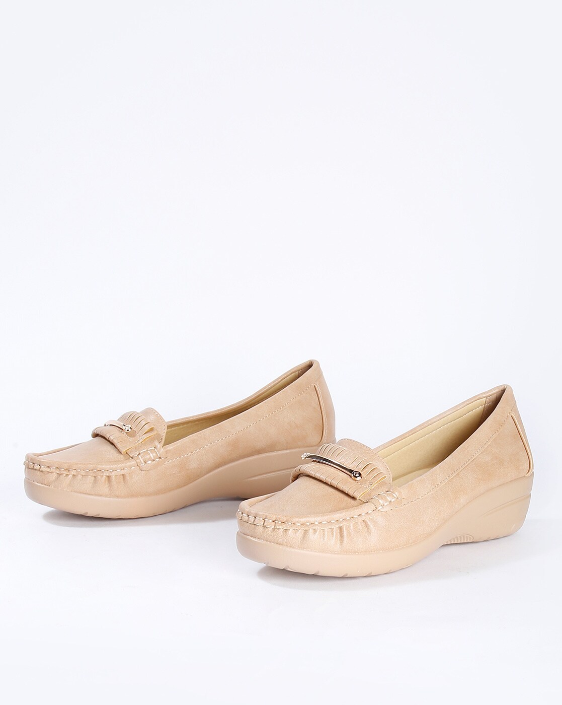 tan platform loafers