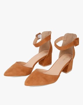 Chunky-Heeled Sandals with Ankle Strap