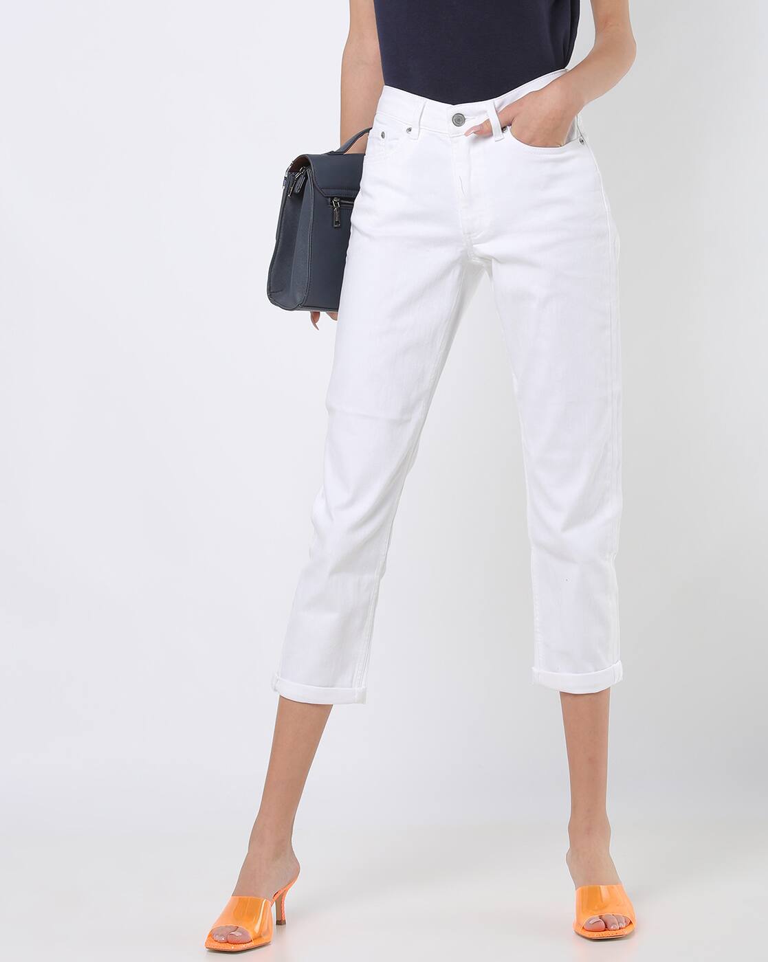 marks and spencer white jeggings
