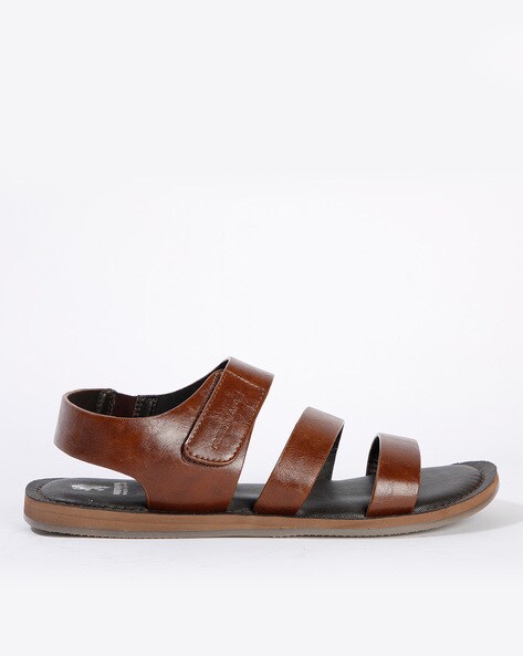 red tape mens leather velcro closure sandals