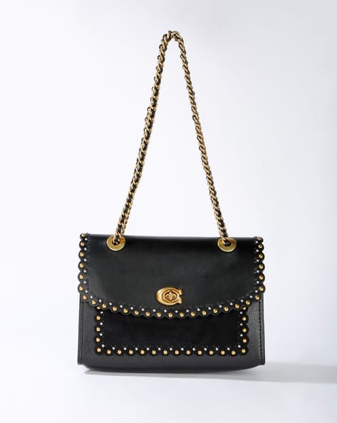 Buy Coach Parker Shoulder Bag with Embellishment Black Color