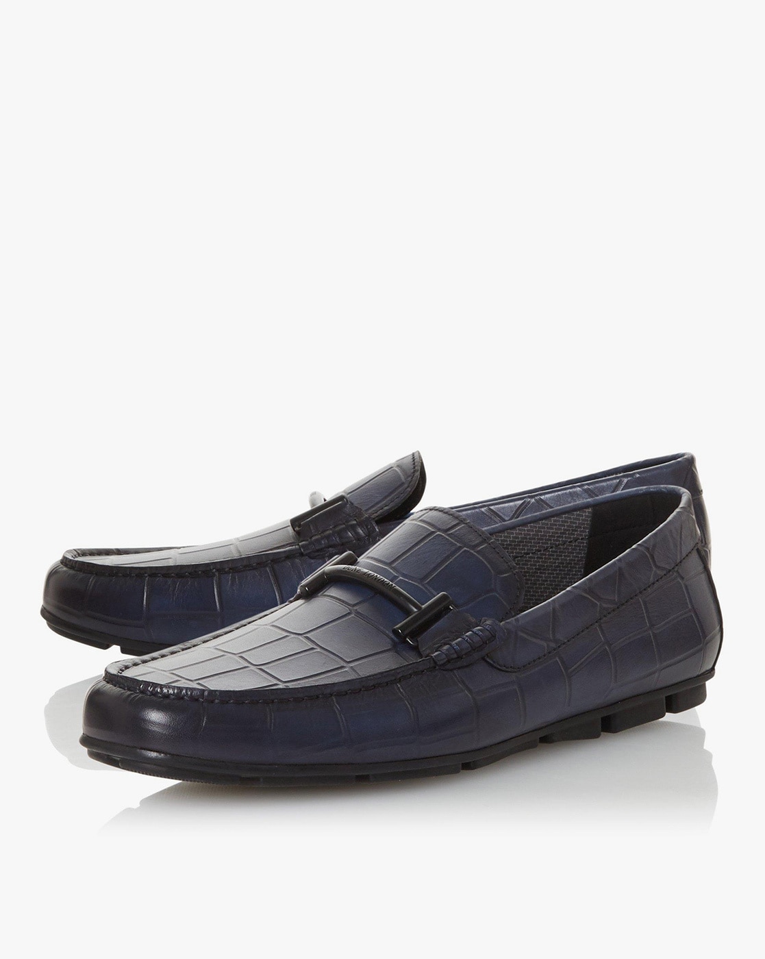 croc embossed loafers