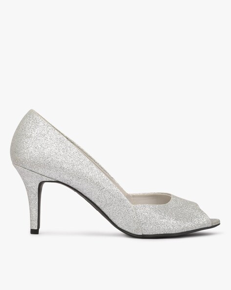 Silver Heeled Shoes for Women by DFX 