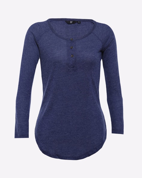 Heathered Top with Raglan Sleeves