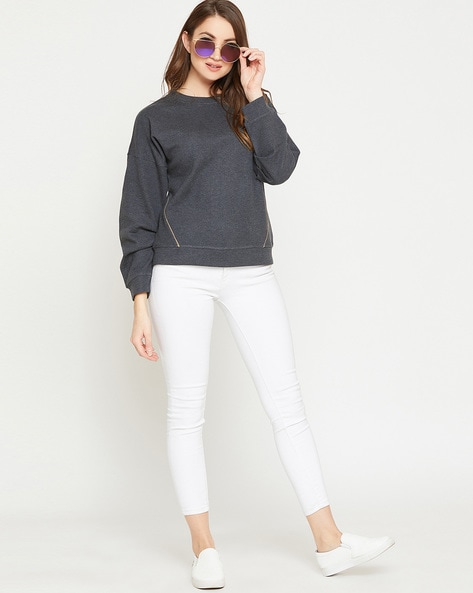 Buy Dark Grey Sweatshirt & Hoodies for Women by Rare Online