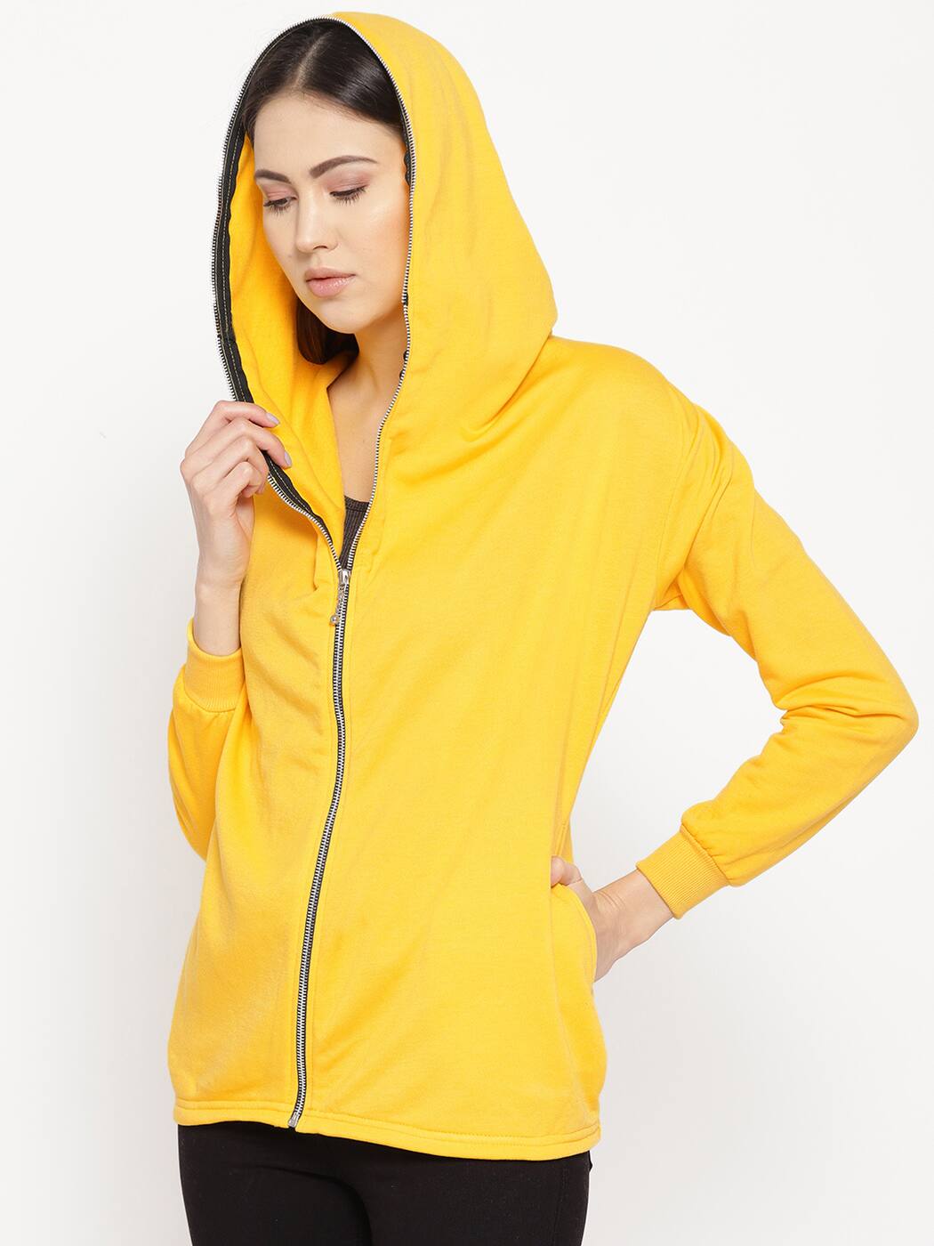 solid yellow hoodie