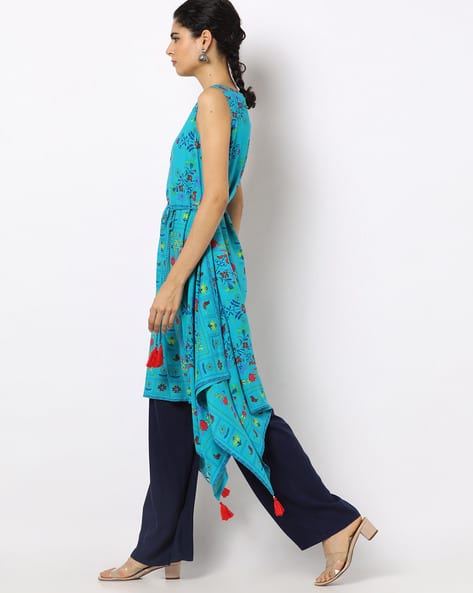 Floral Print Hankerchief Dress (Image - 1)