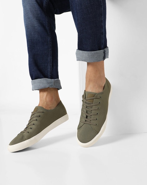mens olive green casual shoes
