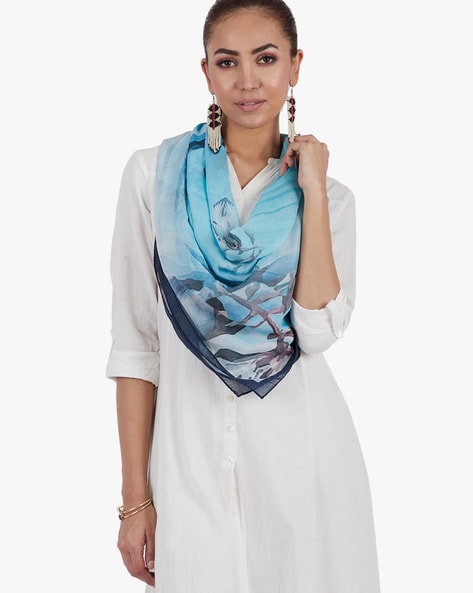 Printed Silk Scarf Price in India