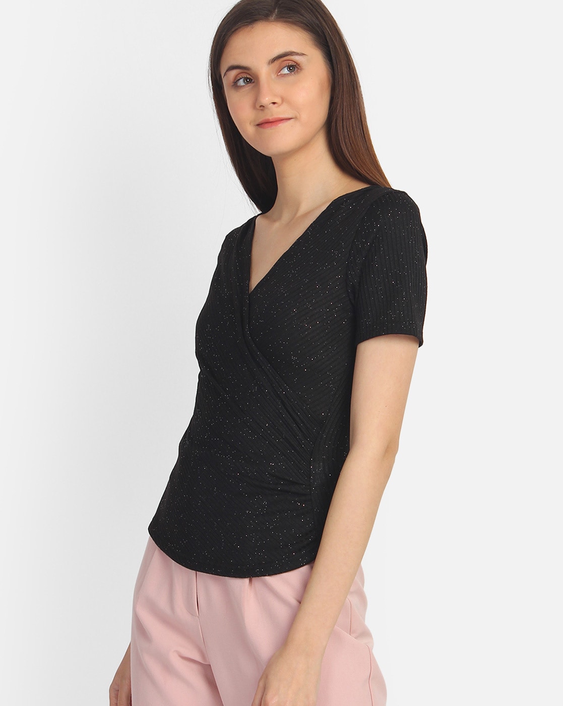 Buy Black Tops for Women by Cover Story Online