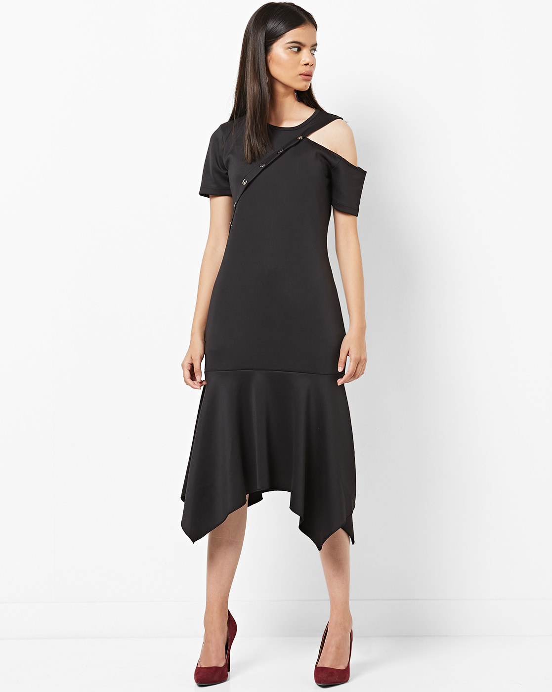 ajio black dress