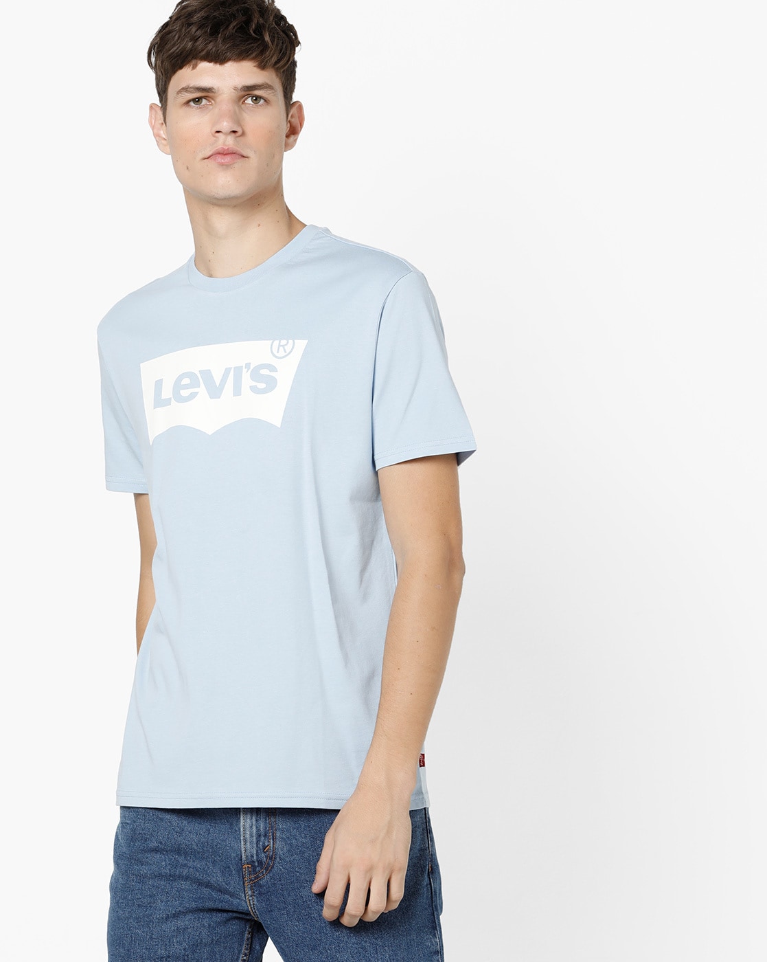 LEVI'S Printed Men Round Neck Grey T-Shirt - Buy LEVI'S Printed Men Round  Neck Grey T-Shirt Online at Best Prices in India | Flipkart.com