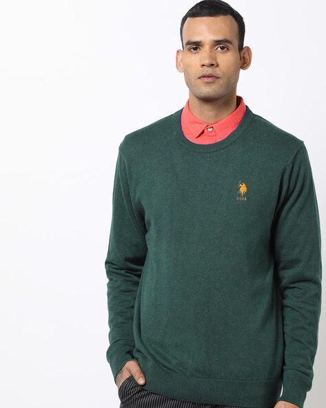 us polo green sweater