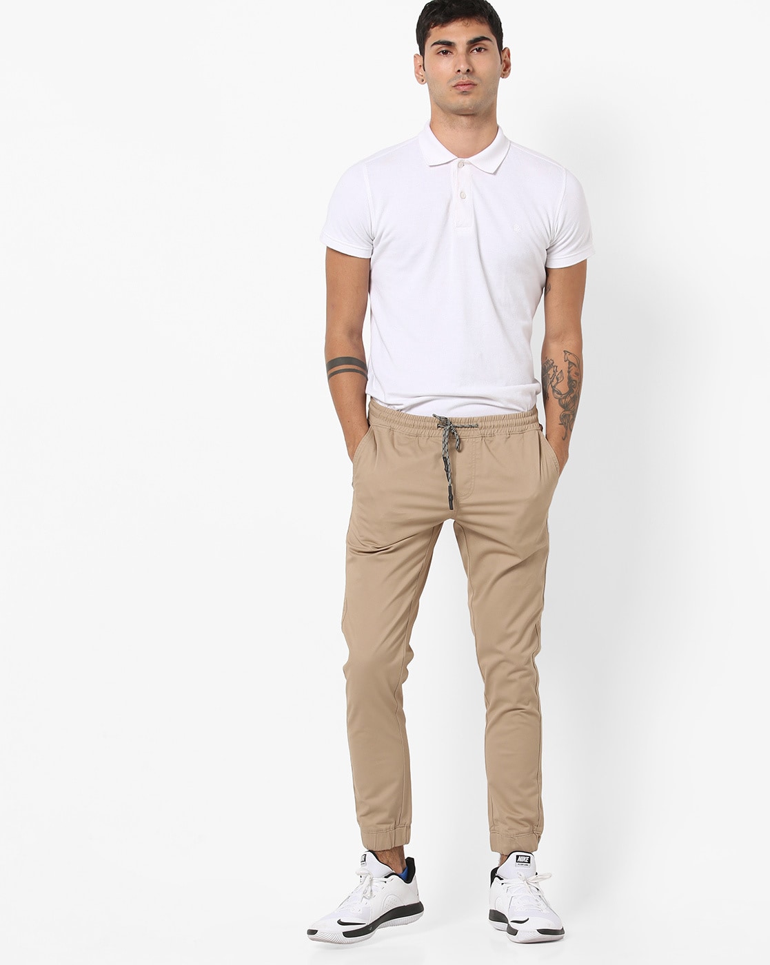 beige jogger pants