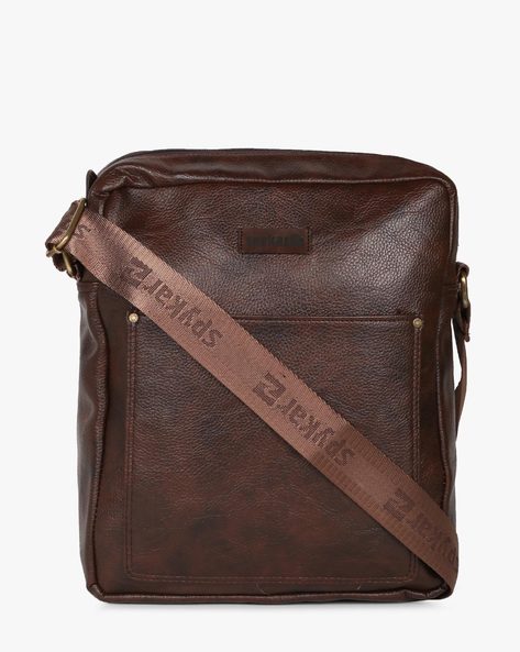 spykar sling bag brown