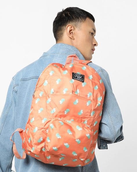 Harp Printed Backpack with Adjustable Shoulder Straps