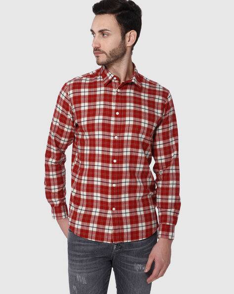 Checked Slim Fit Cotton Shirt