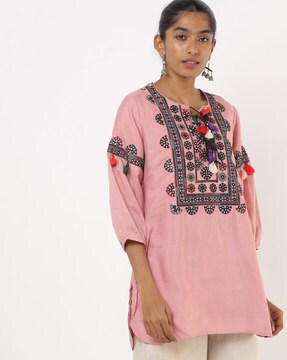 biba pink kurti