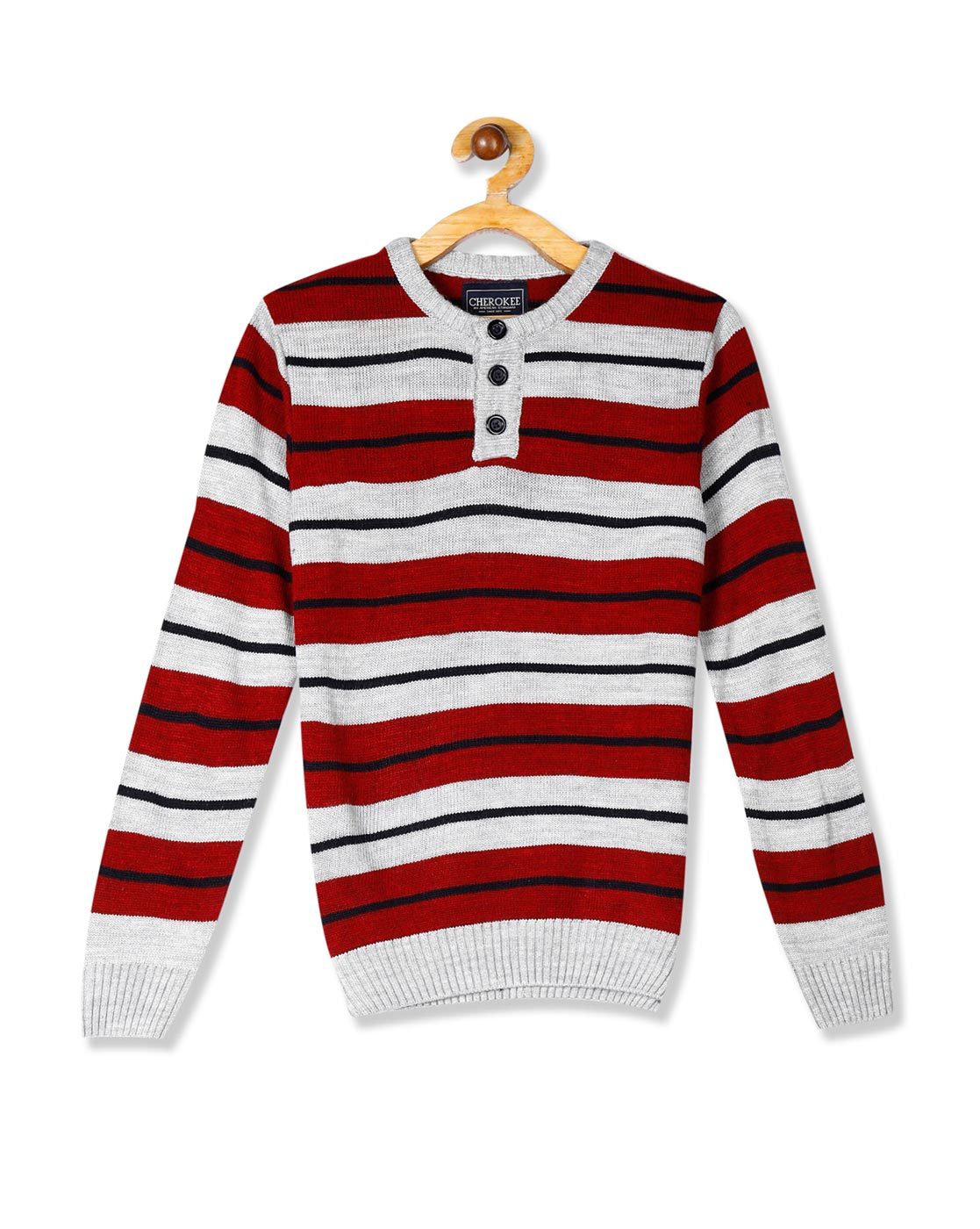 henley neck sweater