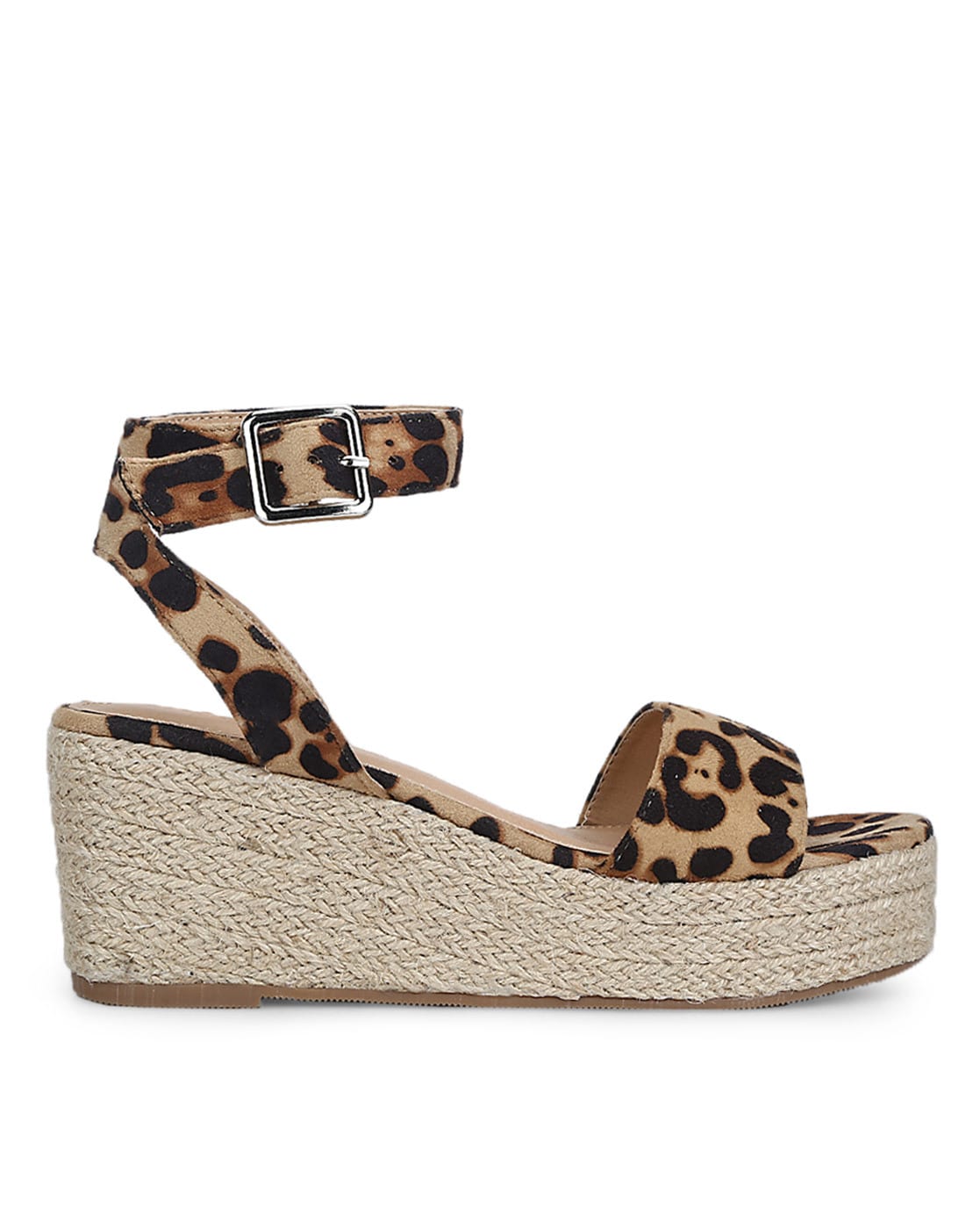 Women's Wedge Sandals Leopard Printed Open Toe Non Slip - Temu