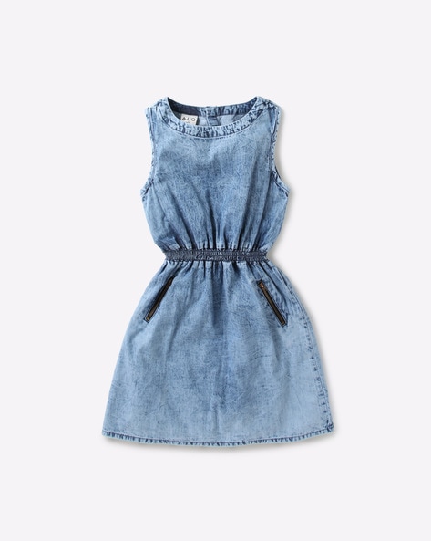 Buy Denim Dresses & Frocks for Girls by Angel & Rocket Online | Ajio.com