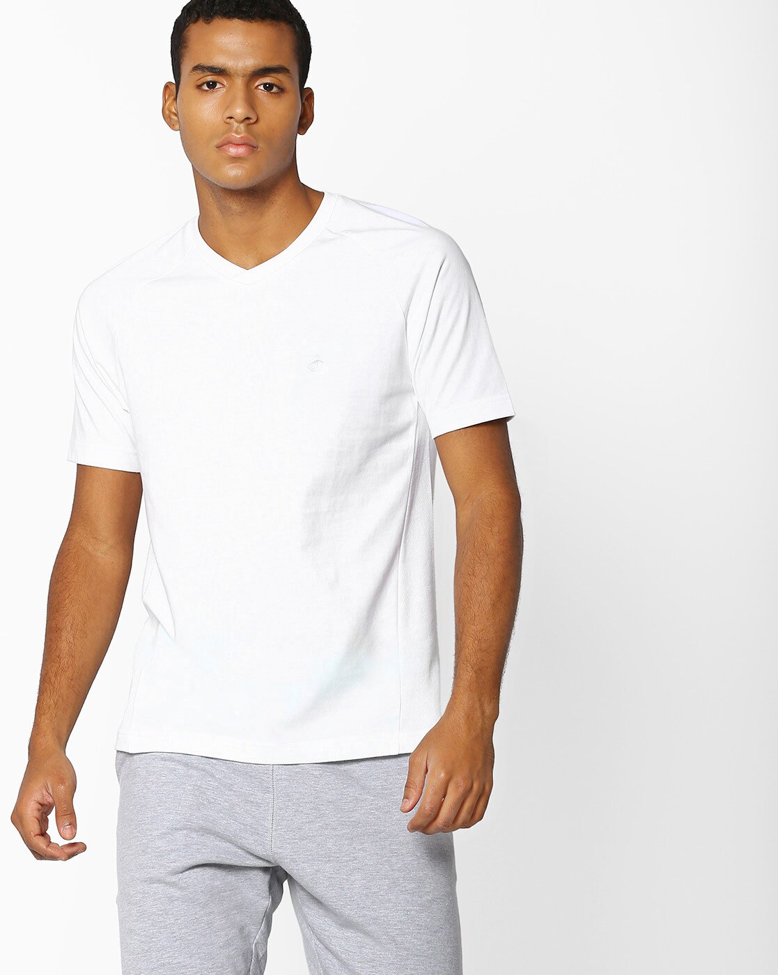 jockey v neck white t shirt