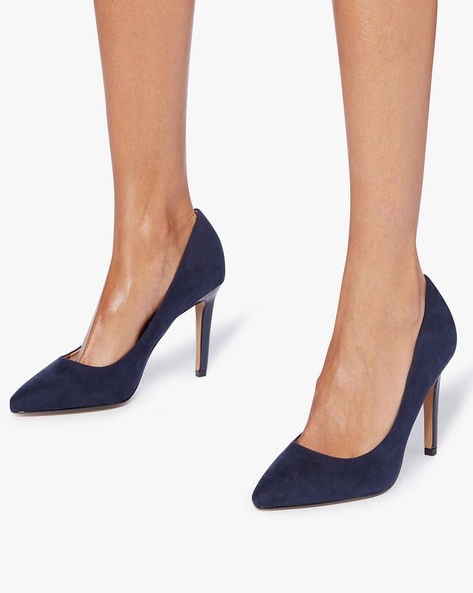 Buy Friends Like These Navy Regular Fit Low Heel Court Shoes from