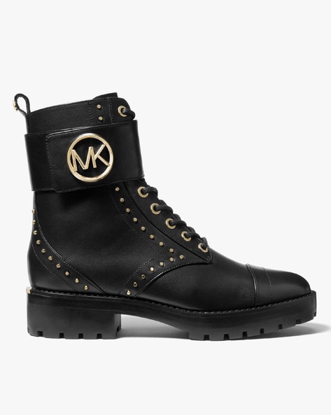 tatum studded leather combat boot