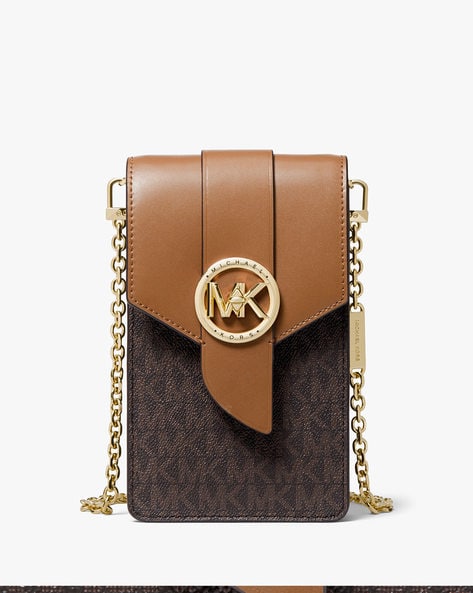 Buy Michael Kors Charm Sling Bag with Signature Branding | Brown Color  Women | AJIO LUXE