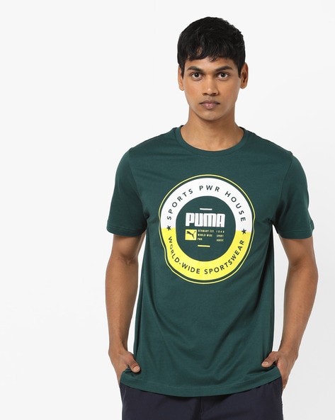 puma t shirt green