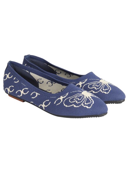 blue flat dress shoes