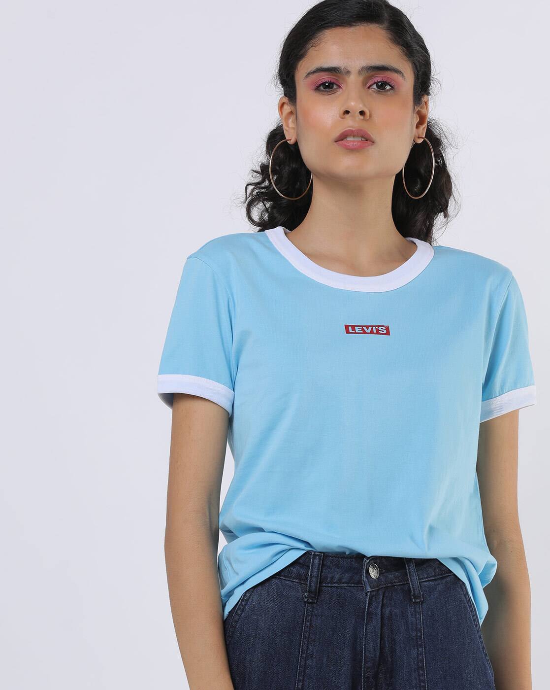 levis blue t shirt women's