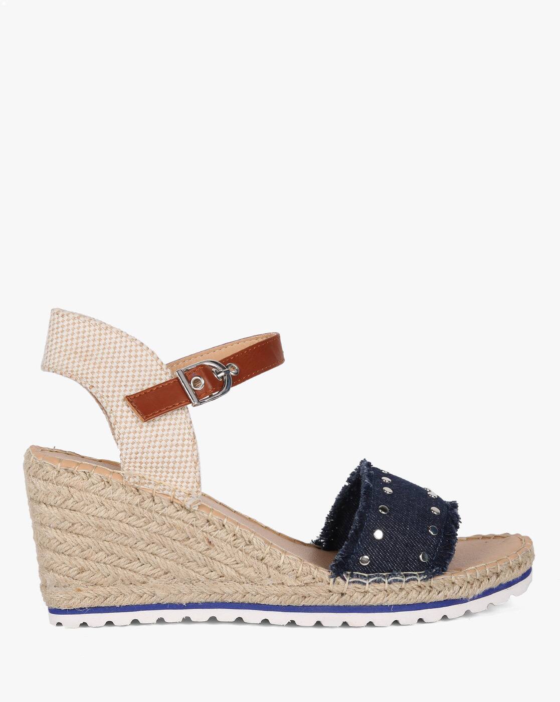 dark blue heeled sandals