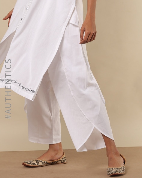 Exotic India Plain Khadi Kurta with White Pajama Set - Color Jet Black Size  46 - Walmart.com