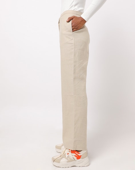 Buy Beige Trousers & Pants for Women by AND Online