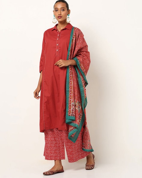 biba asymmetric kurta set