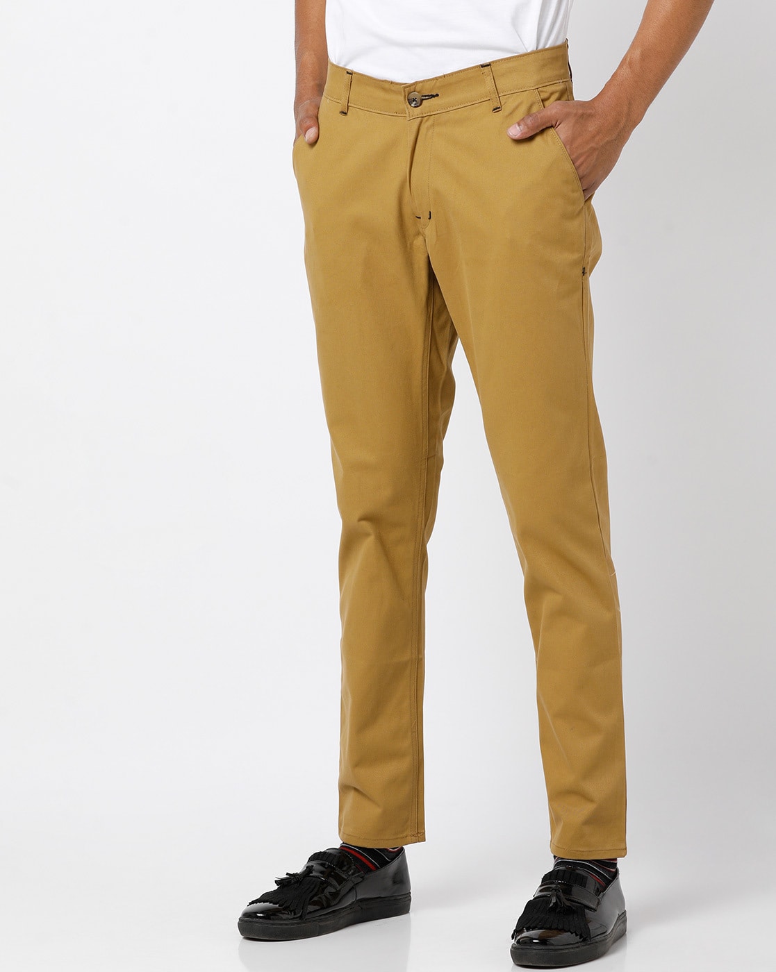 Mustard Stretch Chinos