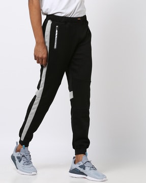 black joggers with zip pockets