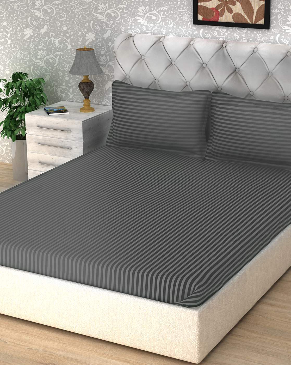 Grey Bedsheets For Home Kitchen, Gray King Size Bed Sheets