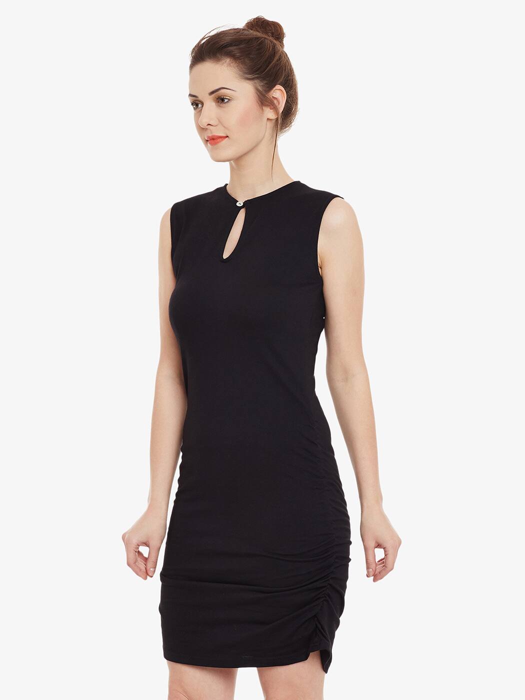 miss chase black bodycon dress