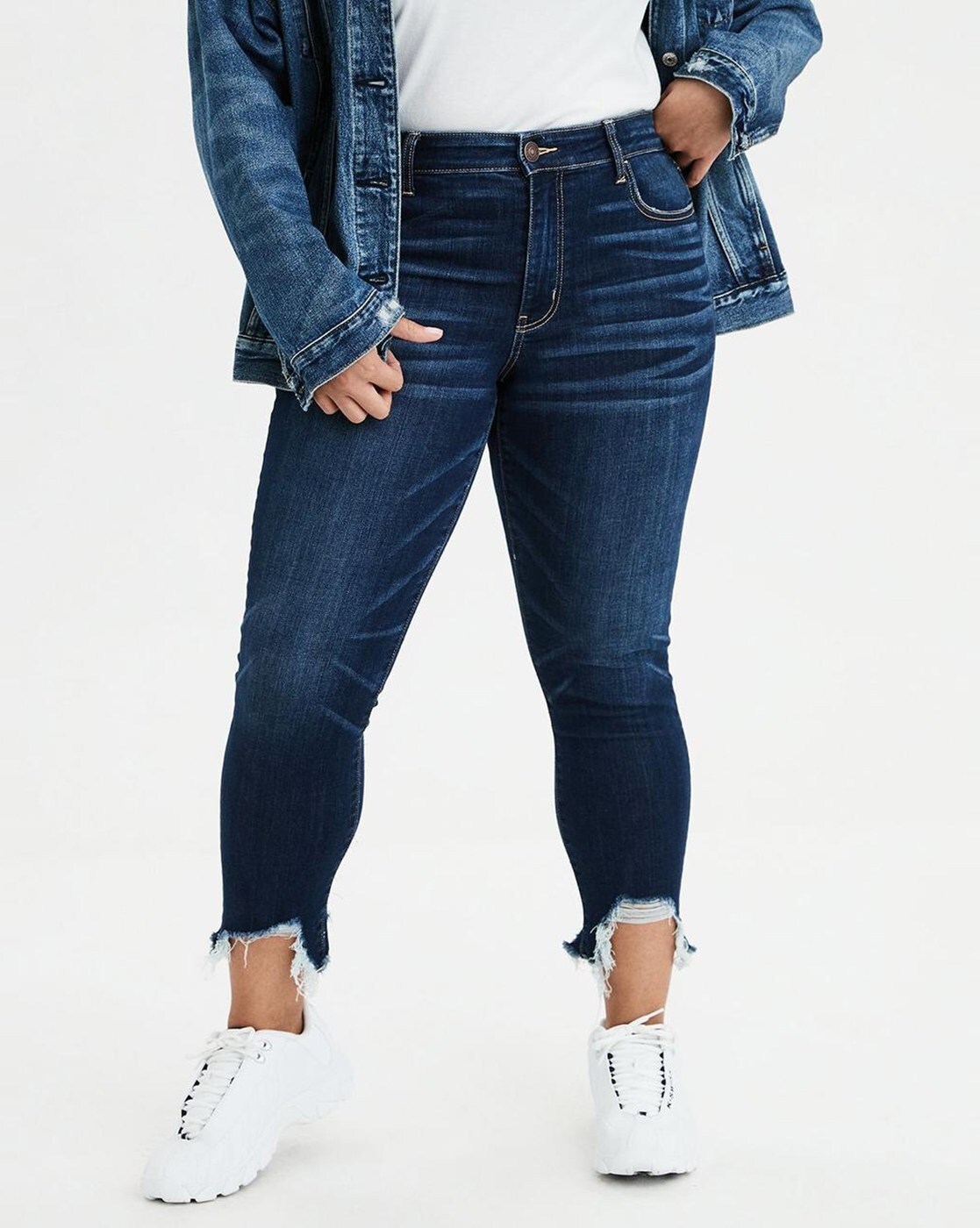 american eagle high waisted cropped jeans