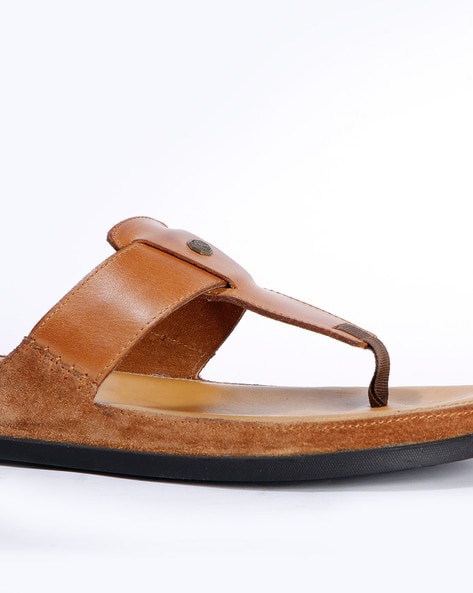 Leather T Strap Sandals