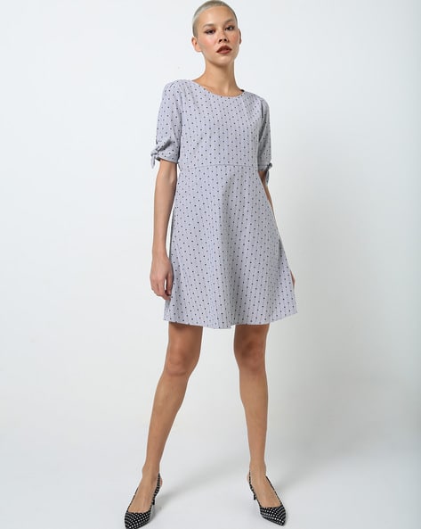 Polka-Dot Skater Dress