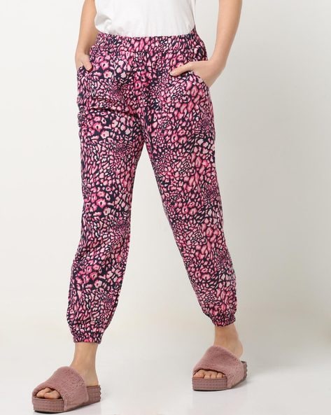 animal print track pants