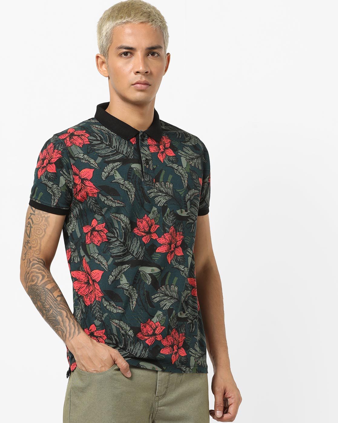 floral print t shirt mens india