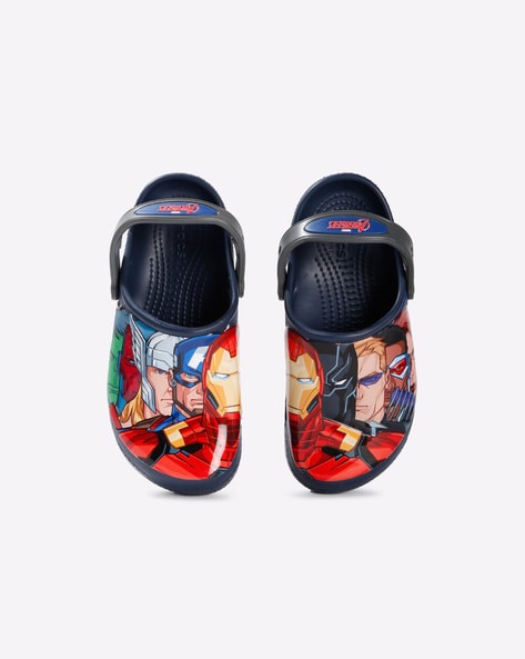 Crocs Avengers Print Slingback Clogs