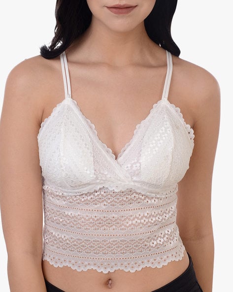 Buy Women's Wirefree Padded Super Combed Cotton Elastane Stretch Full  Coverage Lounge Bra with Broad Fabric Strap and Included Bra Pouch - Light  Skin FE57