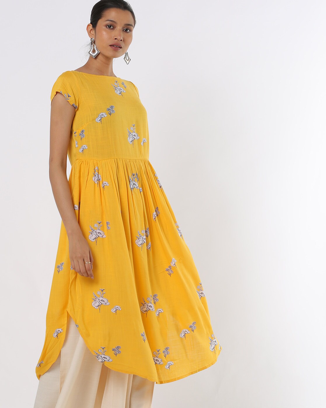 Buy ajio yellow dress - In stock