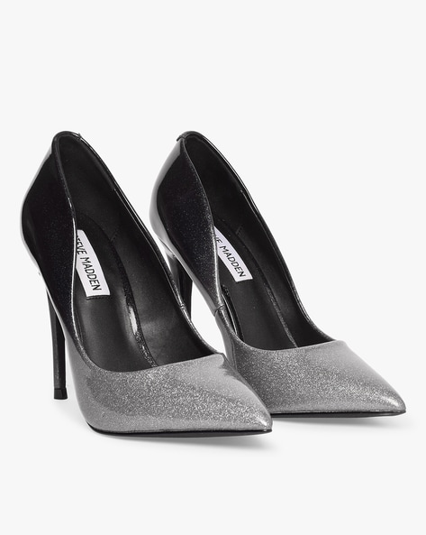 steve madden silver diamond heels