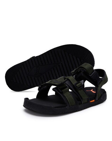 black casual sandals